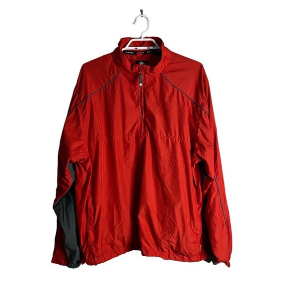 Sunice Weather Red 1/2 Zip Windbreaker Jacket - Picture 1 of 12